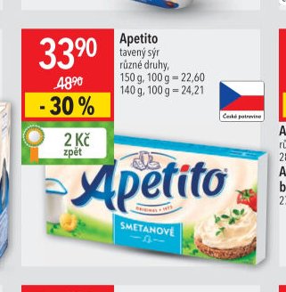 Apetito tavený sýr