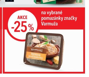na vybrané pomazánky značky Varmuža