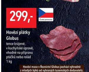 Hovězí plátky Globus
