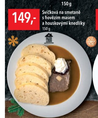Svíčková na smetaně s hovězím masem a houskovými knedlíky