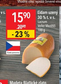 Eidam uzený 30 % t. v s.