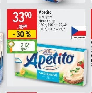 Apetito tavený sýr