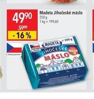 Madeta Jihočeské máslo