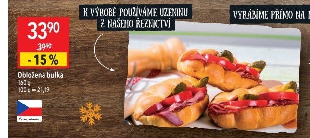 Obložená bulka 160g