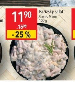 Pařížský salát Gastro Menu