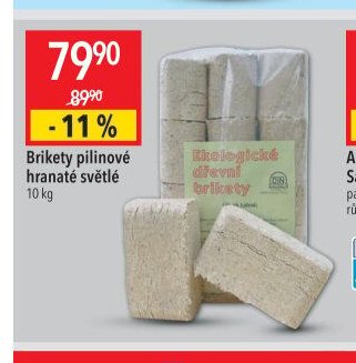 Brikety pilinové hranaté světlé 10 kg