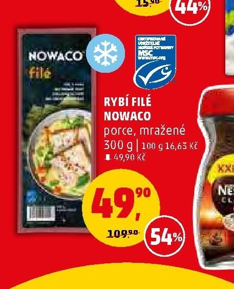 Rybi filé Nowaco porce, mražené 300 g