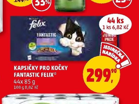 Kapsičky pro kočky Fantastic Felix 44x 85 g