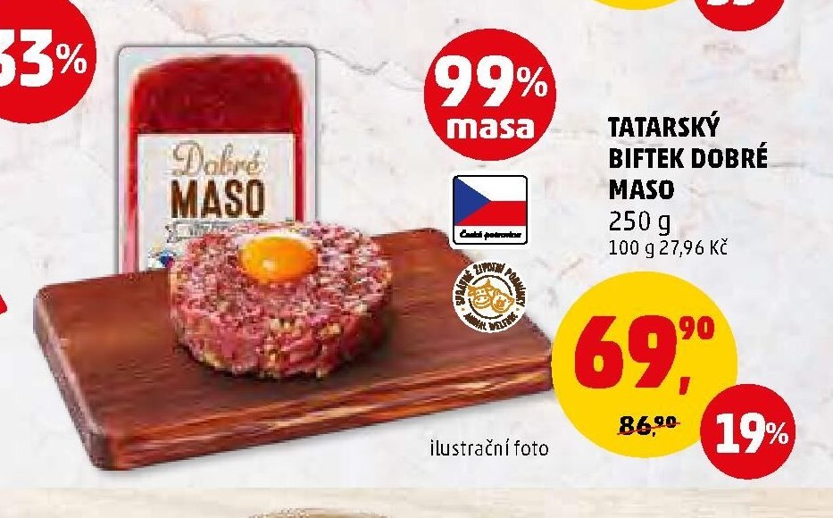 TATARSKÝ BIFTEK DOBRÉ MASO