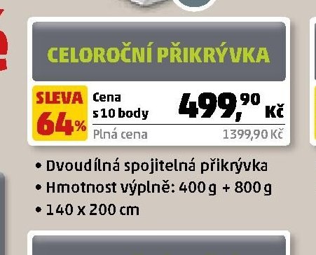 Celoroční přikrývka