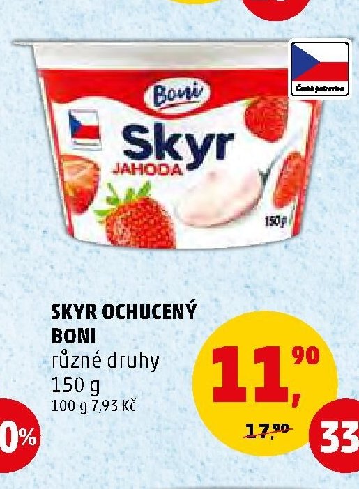 SKYR OCHUCENÝ BONI různé druhy