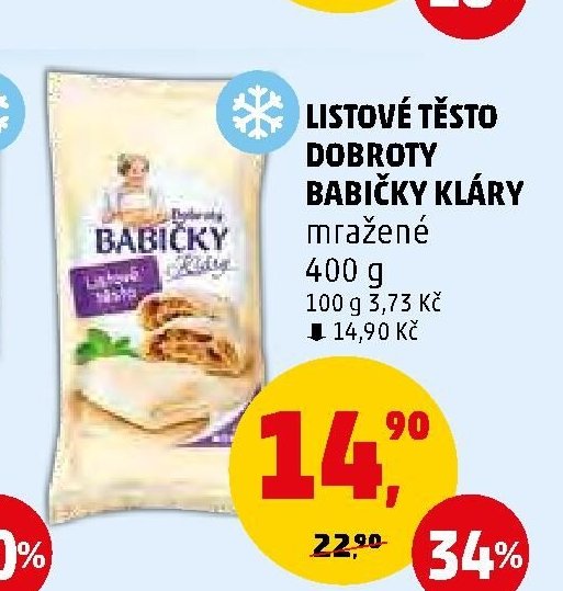 Listové těsto Dobroty Babičky Kláry