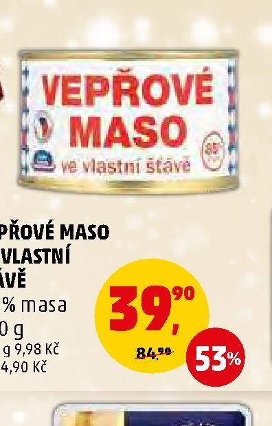 Vepřové maso ve vlastní šťávě