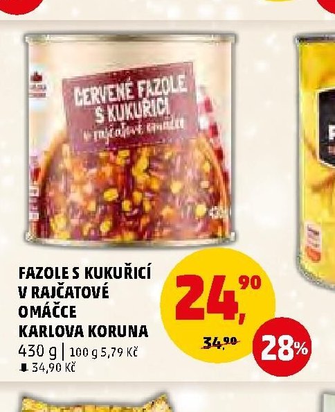 Fazole s kukuřicí v rajčatové omáčce Karlova Koruna