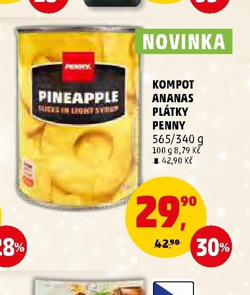 Kompot Ananas plátky Penny