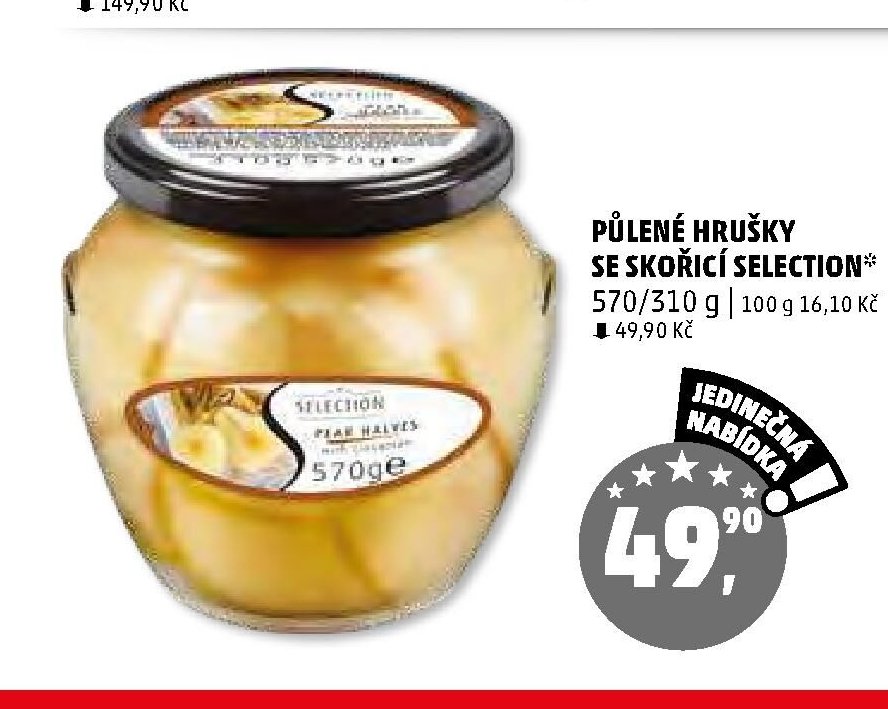 PŮLENÉ HRUŠKY SE SKOŘICÍ SELECTION*