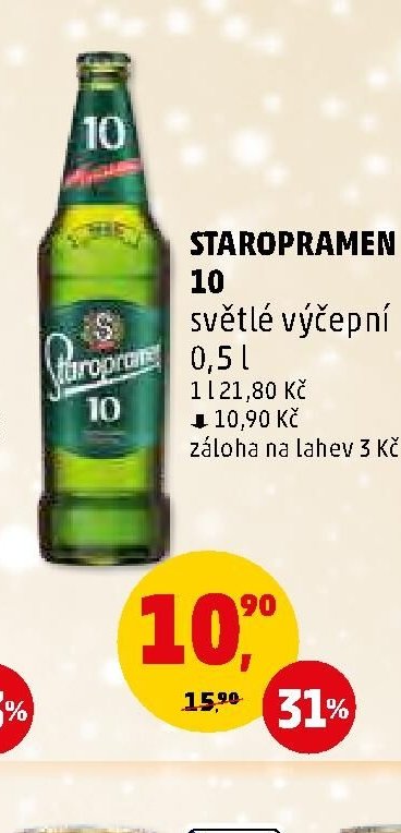 Staropramen 10 světlé výčepní 0,5 l
