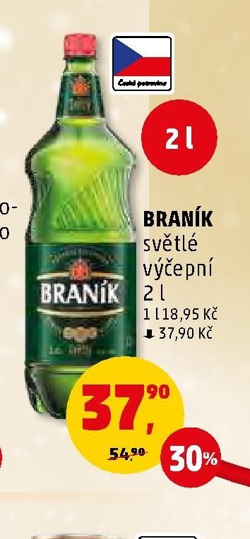 Braník světlé výčepní 2 l