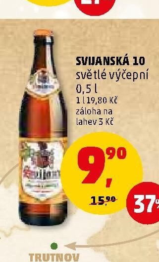 Svijanská 10 světlé výčepní 0,5 l