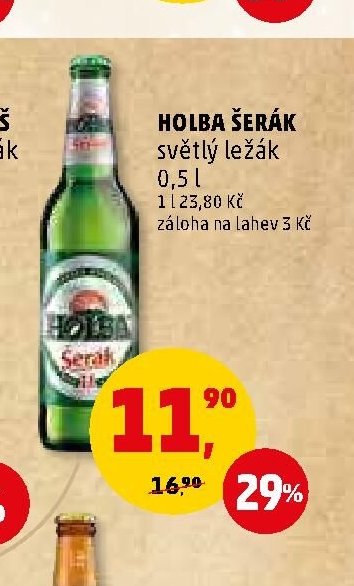 Holba Šerák světlý ležák 0,5 l