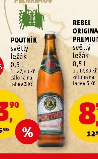 Poutník světlý ležák 0,5 l