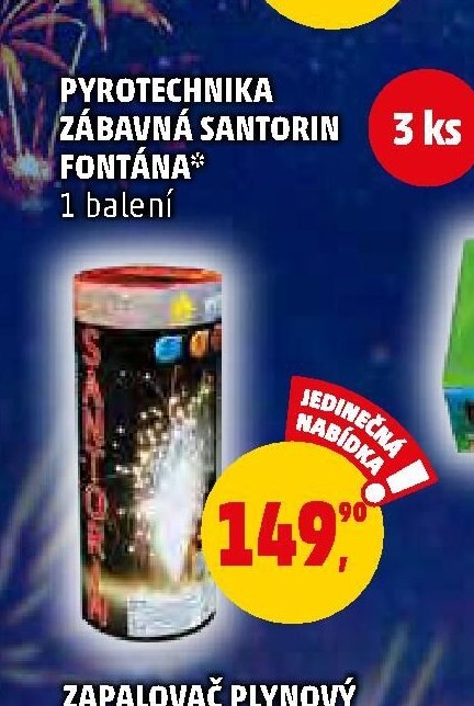PYROTECHNIKA ZÁBAVNÁ SANTORIN FONTÁNA
