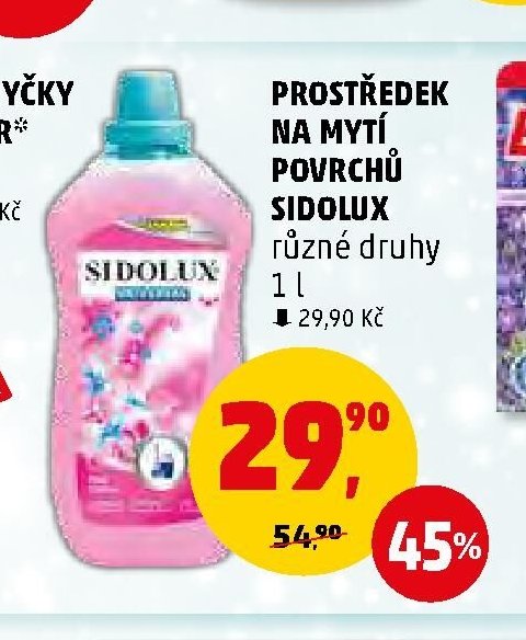 PROSTŘEDEK NA MYTÍ POVRCHŮ SIDOLUX
