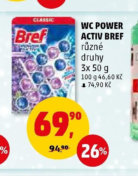 WC POWER ACTIV BREF různé druhy
