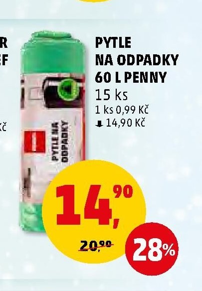 PYTLE NA ODPADKY 60 L PENNY