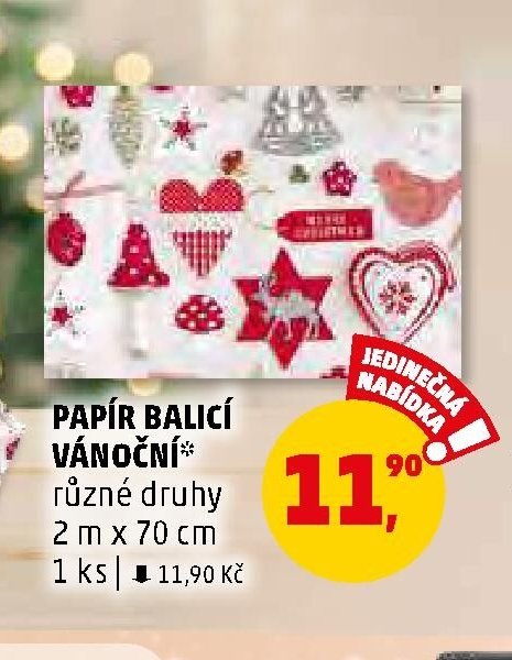 PAPÍR BALICÍ VÁNOČNÍ*