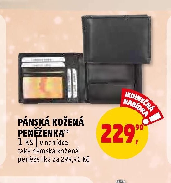 PÁNSKÁ KOŽENÁ PENĚŽENKA*
