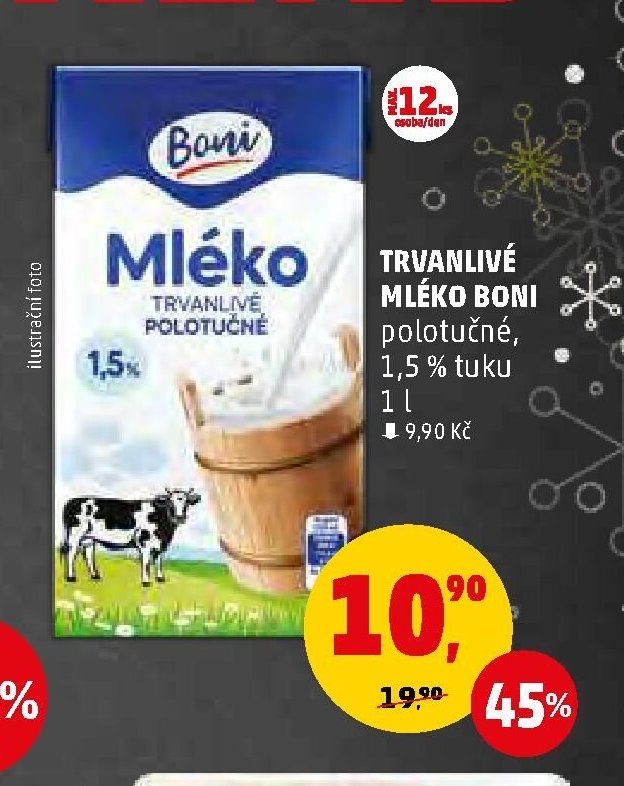 Trvanlivé mléko Boni