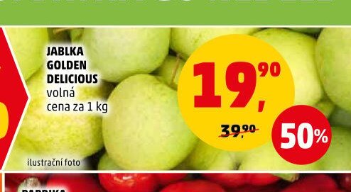 JABLKA GOLDEN DELICIOUS volná