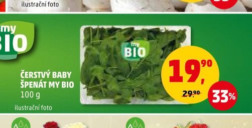 ČERSTVÝ BABY ŠPENÁT MY BIO 100 g