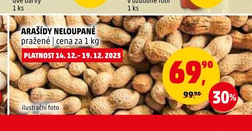 ARAŠÍDY NELOUPANÉ pražené 1 kg