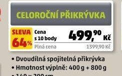 CELOROČNÍ PŘIKRÝVKA