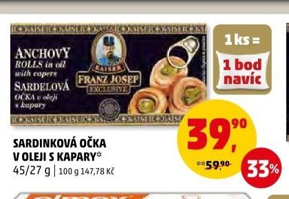 SARDINKOVÁ OČKA V OLEJI S KAPARY