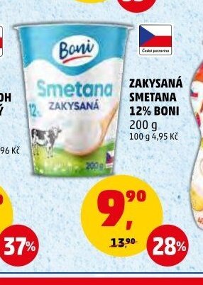 ZAKYSANÁ SMETANA 12% BONI 200 g