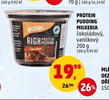 PROTEIN PUDDING MILKERIA čokoládový, vanilkový