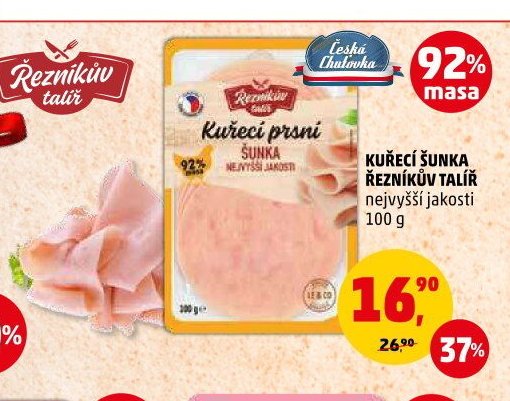 Kuřecí šunka Řezníkův talíř
