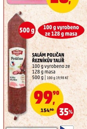 Salám Poličan Řezníkův talíř