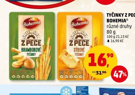 TYČINKY Z PECE BOHEMIA různé druhy 80 g