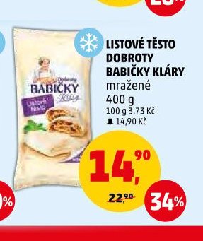 LISTOVÉ TĚSTO DOBROTY BABIČKY KLÁRY 400 g