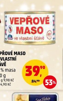 Vepřové maso ve vlastní šťávě