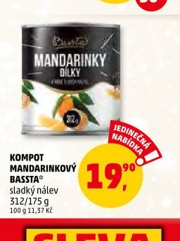 Kompot mandarinkový Bassta