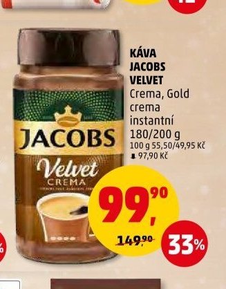 Káva Jacobs Velvet Crema instantní