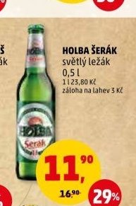 Holba Šerák světlý ležák 0,5 l