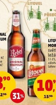 Rebel Original Premium světlý ležák 0,5 l