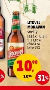 Litovel Moravan světlý ležák 0,5 l