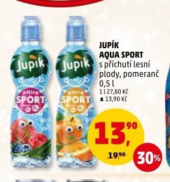 JUPÍK AQUA SPORT s příchutí lesní plody, pomeranč 0,5 l
